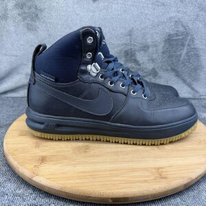Nike Lunar Force 1 Duckboot Shoes Youth Size 7Y Navy Blue Gum 706803-401